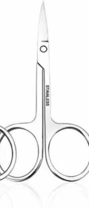 LOWPRICE Rounded Scissors for -Mustache & Beard Trimming Scissors, Safety Use for Eyebrows, Eyelashes - Professional Stainless Steel Scissors Scissors