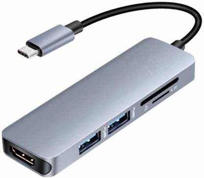 SEC 5IN1 USB C Hub Multiport Adapter, Type C to HDMI 4K 30Hz/USB3.0/TF/SD Card Reader, Type C Converter Compatible with Mate10/P20, S8/S9/Note9, MacBook/IPad Pro 11/12.9 Inches USB Hub