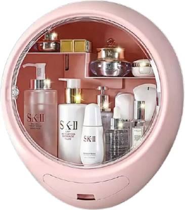 Kaira Enterprises Cosmetic Organizer for Bathroom,No Drilling Wall Mount Makeup Organizer,Dustproof & Waterproof Cosmetics Display Cases,Makeup Storage Box. Waterproof and dust proof, You can hang it in the bathroom, bedroom, living room and other places with clean walls. Vanity Box