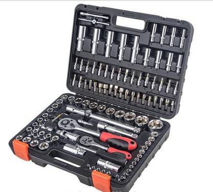 Panchhi Enterprise Heavy Duty Professional 108 Pcs Socket Wrench Set 1/2'' Drive Box Spanner Auto Repair Tool Hand Tool Kit Professional 108 Pcs Socket Wrench Set Drive Box Spanner Auto Repair Tool Hand Tool Kit Single Sided Combination Wrench Double Sided Combination Wrench