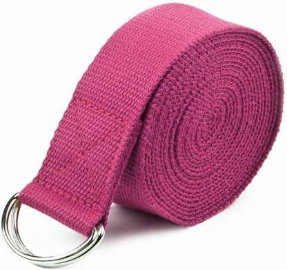 GymWar Anti Skid Yoga Strap Belt for Stretching Exercise With D-Ring A2 Cotton Yoga Strap
