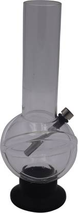 TANISHKA EXPORT Transparent White 12 Inch Water Pipe Beer Bong Beer Bong Funnel