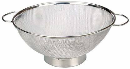 STORKINS Stainless Steel 26 cm Colander Professional Strainer with Handles and Self-draining Solid Ring Base Dishwasher Safe Strainer