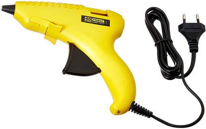 hurrio Plastic GluePro Trigger Feed Hot Melt Glue Gun, Yellow Standard Temperature Corded Glue Gun