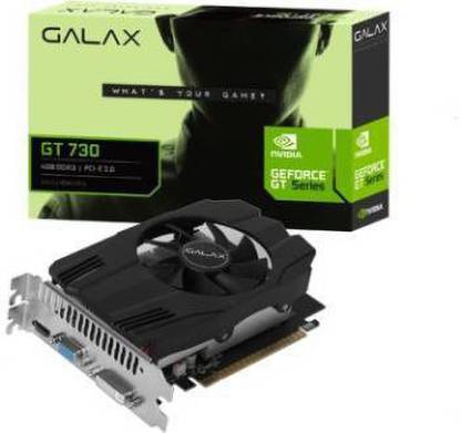 Rudra Enterprise GALAX NVIDIA GEFORCE GT 730 4GB GDDR3 4 GB GDDR3 Graphics Card (Black) GDDR3 4 GB NVIDIA Chipset 64 bit 901 MHz Graphics Card