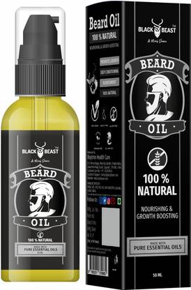 Black Beast Beard Oil 100% Natural | Nourishing & Growth Boosting | Made With Pure Essential Oils Hair Oil
