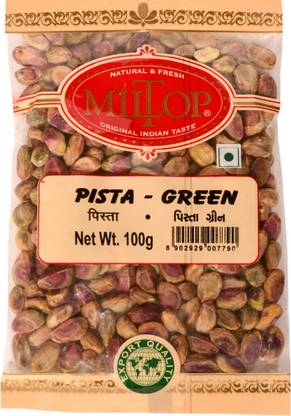 MilTop Green Pista Kernel Without Salt, 100g Pistachios