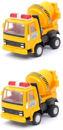 Toyco  Pack Of 2 Pull Back Concrete Mixer Centy Toys for Kids