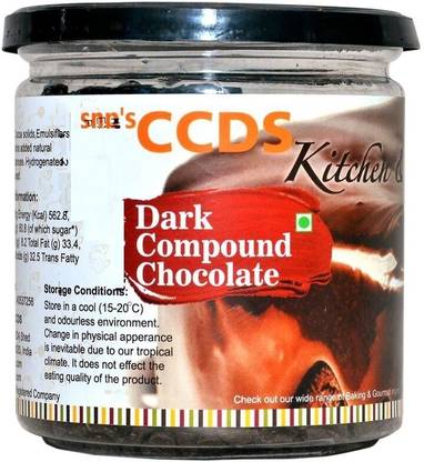 CCDS Dark Chocolate Chips For Cakes And Cookies 250 grams Choco Chips Solid