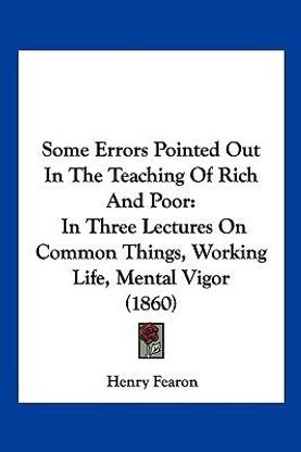 Some Errors Pointed Out In The Teaching Of Rich And Poor