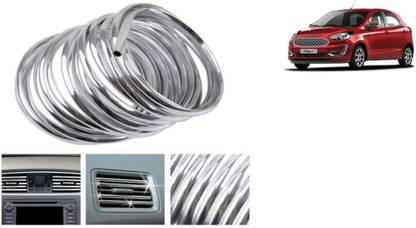 MADMEX AC Vent/Car Edges Chrome Strips Styling Edge Guard Chrome_38 Chrome Ford Figo Front Garnish