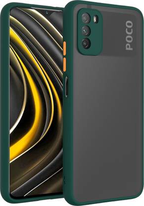 Valueactive Back Cover for Poco M3, (Dark Green Camra Smoke)