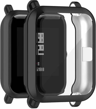 CallSmith Front and Back Screen Guard for Amazfit Bip U Pro/ BIP U/ GTS 2 Mini/Bip S /Bip S Lite /Bip /Bip Lite, (2 in 1), Silocon Case with Silicon Screen Protector
