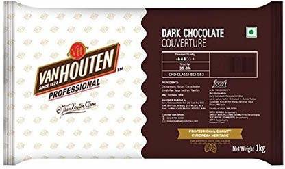 Van Houten Dark Chocolate Couverture, 1 Kg Bars