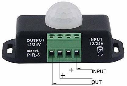 Quick Sense 12V 24V PIR Sensor LED Motion Sensor Switch Motion Timer Function Sign Control PIR Controller LED Strips Lighting Temperature Sensor and Controller Electronic Hobby Kit