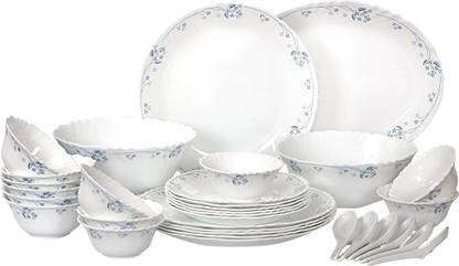 cello Pack of 33 Opalware Cello Imperial Dainty Blue Dinner Set of 33 pcs Dinner Set