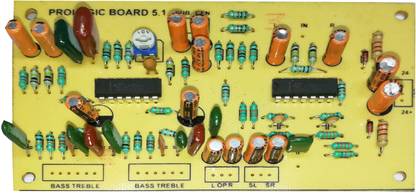 Diycart 5.1 Audio Prologic Surround Board With Bass Treble Control For 5.1 Home Theater Audio Amplifier Kit (Lm324 2ic based) Electronic Components Electronic Hobby Kit