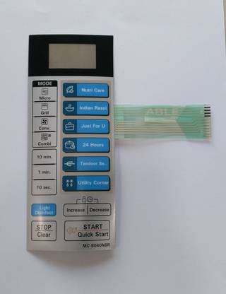 Able MC8040NSR MICROWAVE OVEN MEMBRANE KEYPAD Electronic Components Electronic Hobby Kit