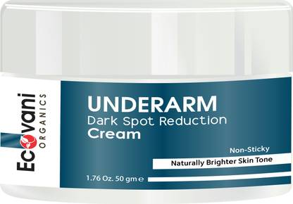 ecovani Underarm Dark Spot Reduction Cream - 50gm ( Naturally Brighter Skin Tone) - Organic Armpit Lightening Formula- Enriched with Wild Himalayan cherry, Hibiscus & Morrocan argan oil.