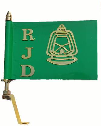 Everything. RJD political party car flag Rashtriya Janata Dal (RJD) Miniature Car Dashboard with rod Double Sided Wind Car Window Flag