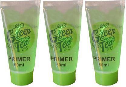 Elecsera Green Tea Waterproof Primer Make Up Base Pack of 3 Primer  - 150 ml