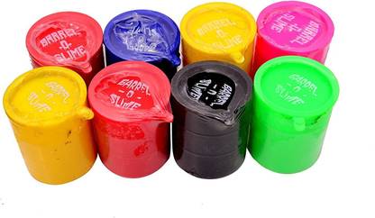 Quinergys ®Small Barrel of Slime - Container 2 Inches Multicolor Putty Toy