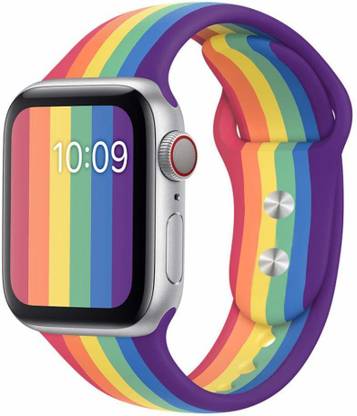 Spinzzy Watch Band 42mm, 44mm Soft Stylish Rainbow (Mullti Color) Lightweight Material For iWatch Series 6/5/4/3/2/1/SE Smart Watch Strap� Smart Watch Strap