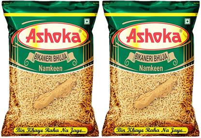 ASHOKA Bikaneri Bhujia Namkeen Combo Pack of 2, 350gm Each
