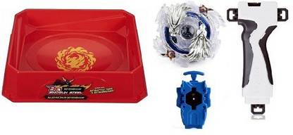 CrazyBuy Big Red Stadium & Beyblade beast B-66 Lost Longi Starter Spinning Toy