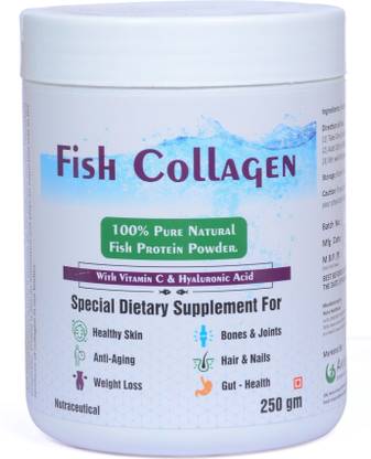 Fish Collagen Peptides 100% Pure Colagen Protein Powder With Vitamin C&Hyalurinic Acid