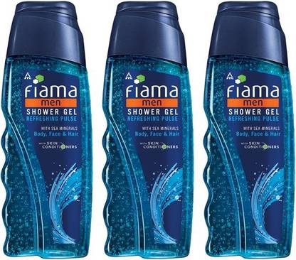 FIAMA Men Refreshing Pulse Shower Gel, Pack of 3