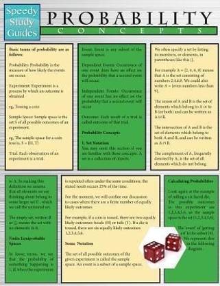 Probability Concepts (Speedy Study Guides