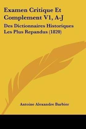 Examen Critique Et Complement V1, A-J