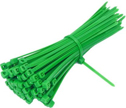 Electronic Spices (2.5mmX100mm) Green Pack of 100 Heavy Duty Industrial Grade - Self Locking Cable Zip Ties Nylon Standard Cable Tie