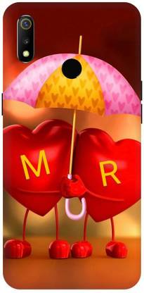 Thecoverking Back Cover for Realme 3,3i (M,R letter,M,R alphabet,M,R word, M,R name, heart, cases cover