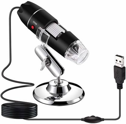 Divinext USB Digital Microscope 500x Magnification + 8 LED Lights + USB Powered Digital Microscope Endoscope Camera Reflecting Telescope Data Cables USB Microscope Endoscope Magnifier Video Camera Portable 50X-500X Magnification 8-LED USB Digital Microscope Endoscope with Stand for Education Biological Inspection USB Gadget Dermatoscope USB Charger