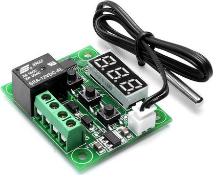 geeta enterprises W1209 DC 12V LED Digital Thermostat Temperature Control range: -50 ~ 110 ° C Switch Module + NTC Sensor Temperature Sensor and Controller Electronic Hobby Kit