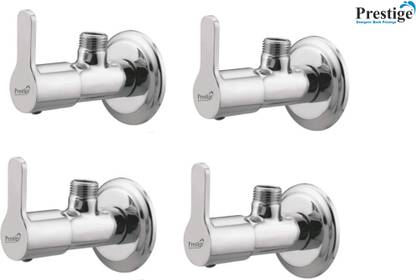 Prestige Stainless steel Flora Angle Valve Chrome Plated - (Pack of - 4) Angle Cock Faucet
