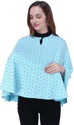 Plus Size Blue with Black Star Feeding Cloak