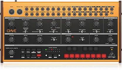Behringer Musical KB-006 CRAVE Analog Semi-Modular Synthesizer with 3340 VCO, Classic Ladder Filter, 32-Step Sequencer and 16-Voice Poly Chain MIDI Controllers