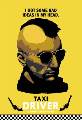 Taxi Driver Movie Poster for Room & Office (13 Inch X 19 Inch, Rolled) Paper Print Paper Print