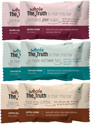 The Whole Truth Choco Variety | Pack of 6 | Protein Bars