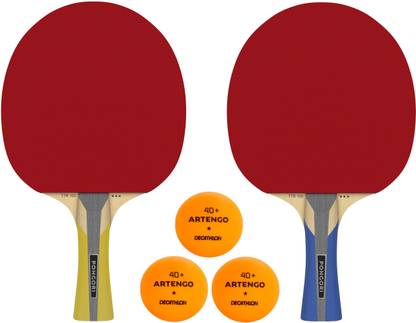 pongori by Decathlon Table Tennis Set of 2 Bats and 3 Balls TTR 100 3* All-Round Table Tennis Kit