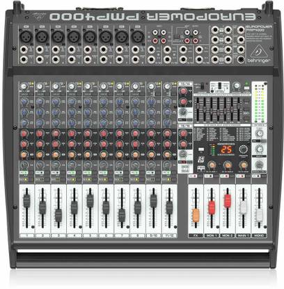 Behringer Europower PMP4000 Powered Mixer - 16 Channels, 1600 Watts Digital Sound Mixer
