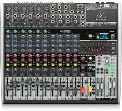 Behringer XENYX X1832USB Premium 18-Input 3/2-Bus Mixer with XENYX Mic Preamps & Compressors Digital Sound Mixer