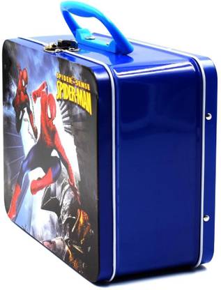 Komto Rectangle Spider Man Theme Storage Box Pack of 1 Tin Box Container Storage Box