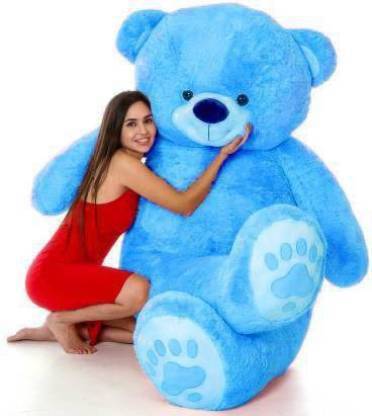 RIDDHI 3 Feet Very Cute Long Soft Hug gable American Style Teddy Bear Best For Gift - 36 Inch - - 90 cm Blue  - 90 cm
