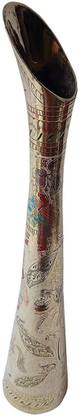 MOZO HUB Hand Crafted Sleek and Long Multi Color Brass Flower Vase 45 cm Brass Vase