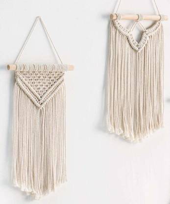 Cottoncube Macrame Wall Hanging Woven Tapestry Boho Wall Decor, Beautiful combo 2-2 Pack of 2