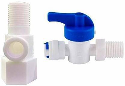 KWICK BOX Plastic Inlet Coupling + Valve/Connector Ro/Uv/Water Filter Purifier 1/4" Size (D.V.Set) , Rust Free , Long life , Use with All RO water purifiers with 1/4 inlet Solid Filter Cartridge Solid Filter Cartridge